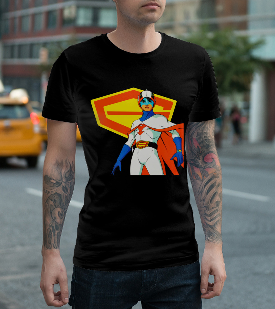 Battle of the Planets G Force Iconic Character with Emblem T-Shirt