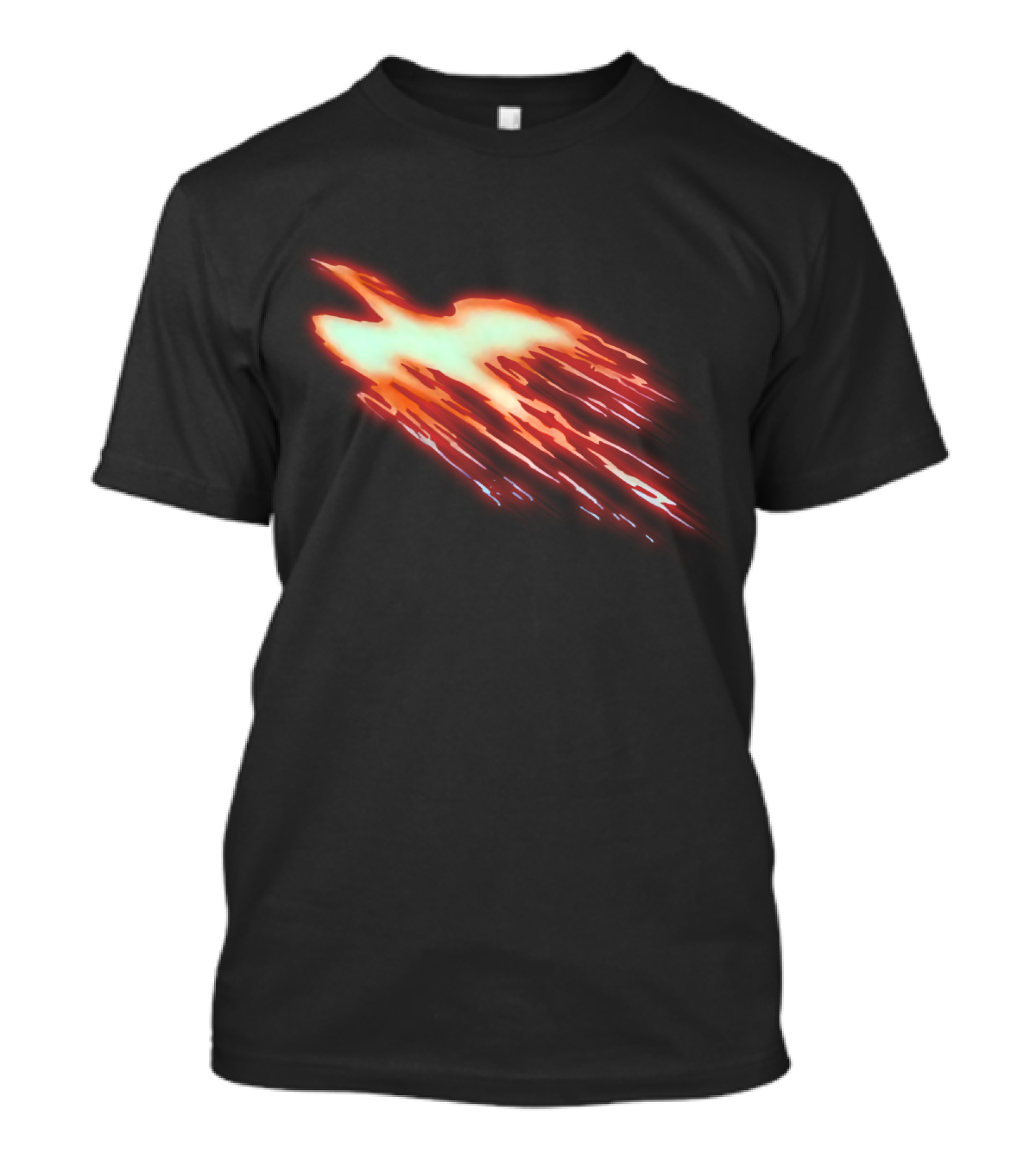 God Phoenix Fiery Bird Soaring With Bright Red And Orange Flames T-Shirt