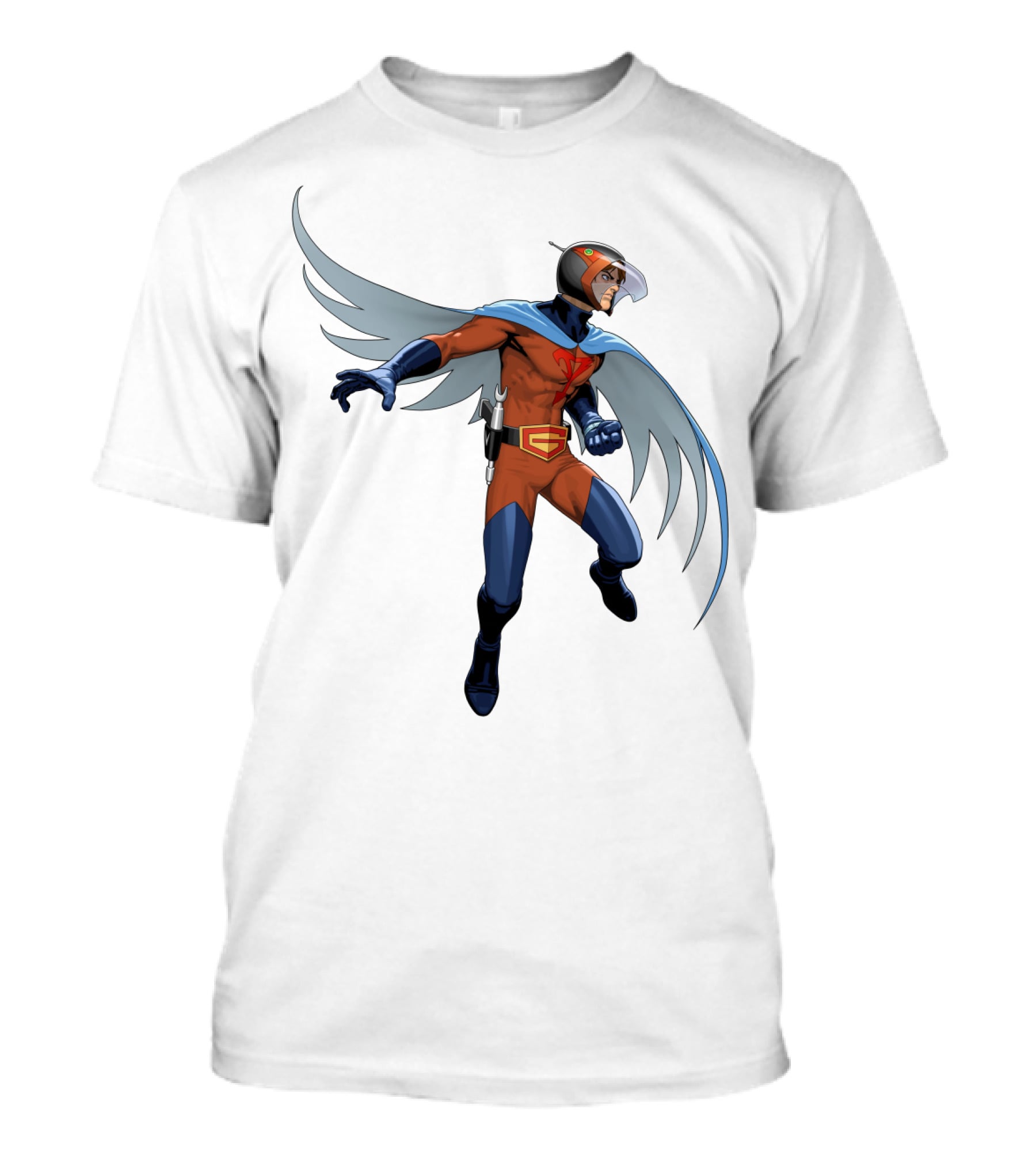 Jason Battle Of The Planets G-Force Character With Winged Cape And Helmet T-Shirt