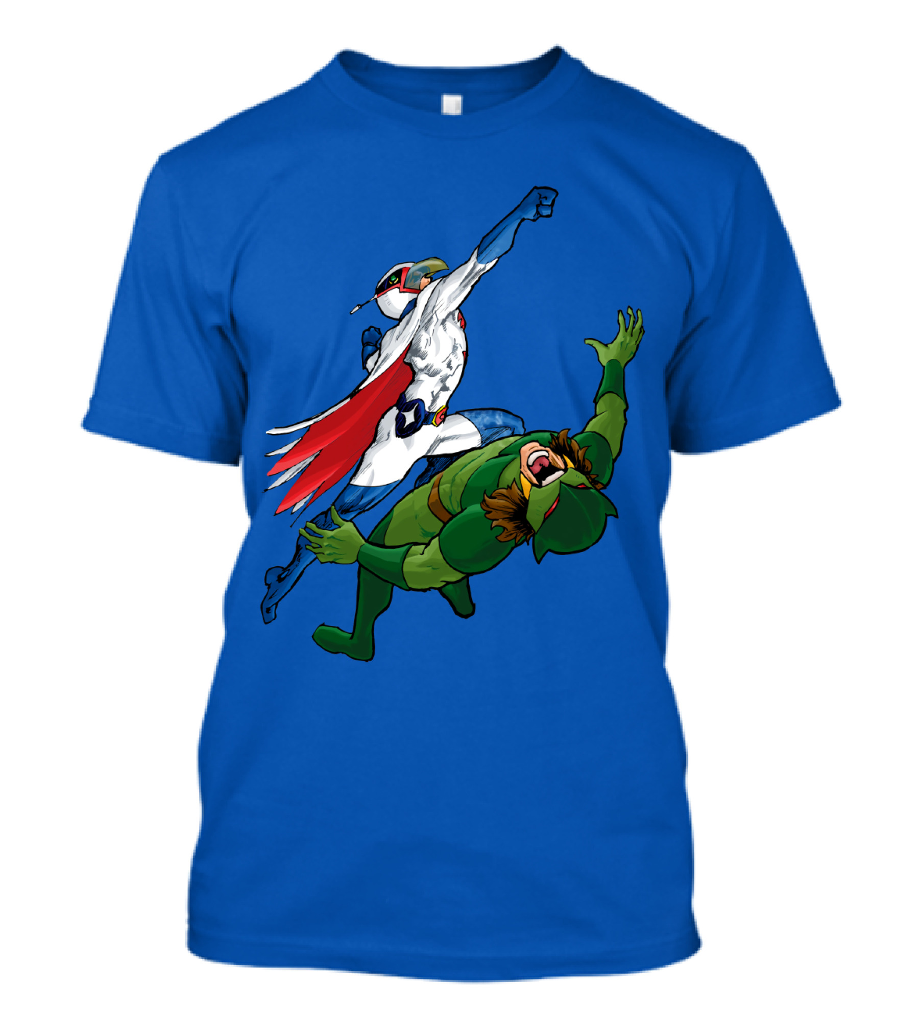 Science Ninja Team Gatchaman Battle Of The Planets Dynamic Heroic Battle Scene T-Shirt