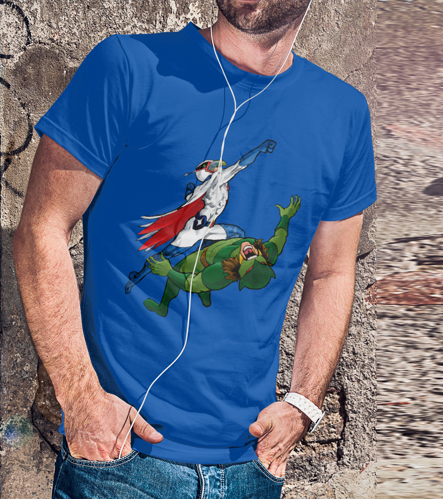 Science Ninja Team Gatchaman Battle Of The Planets Dynamic Heroic Battle Scene T-Shirt
