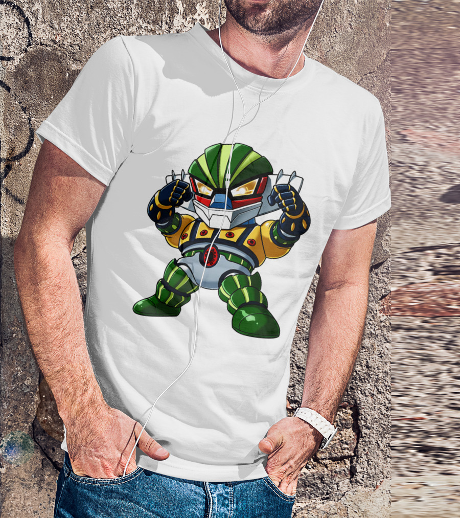 Jeeg SD Robot Anime Character Bold And Colorful Pose T-Shirt