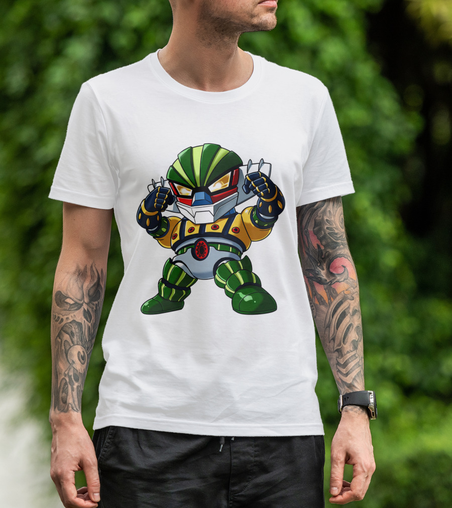 Jeeg SD Robot Anime Character Bold And Colorful Pose T-Shirt