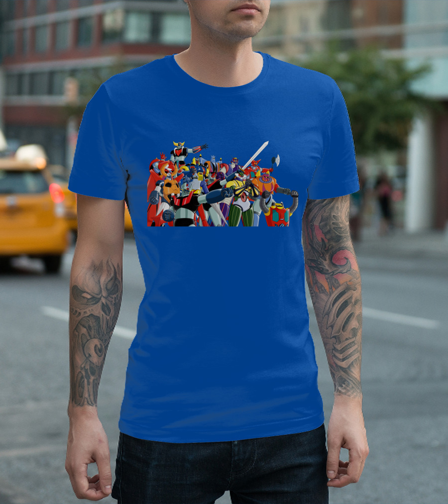 Nagai's Super Robot Heroes Collection Mazinger Getter Robo Grendizer T-Shirt