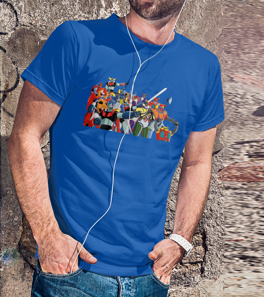 Nagai's Super Robot Heroes Collection Mazinger Getter Robo Grendizer T-Shirt