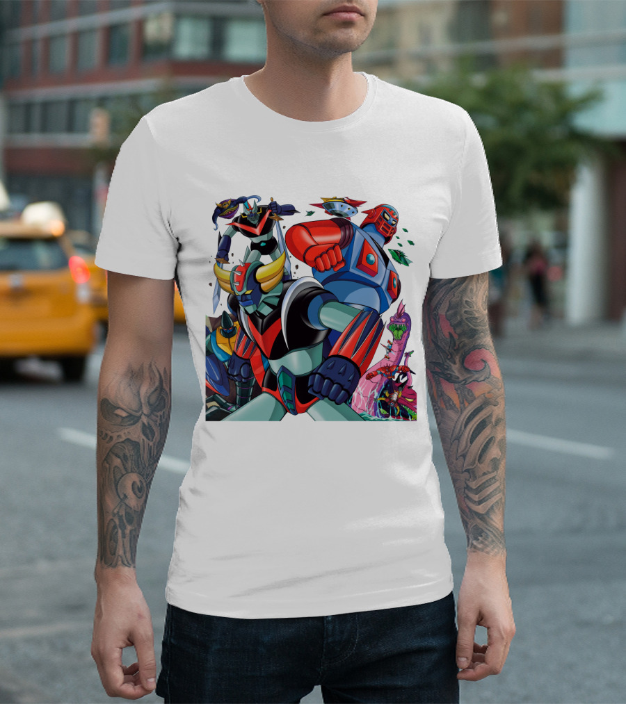 Mazinger Z Great Mazinger Boss Borot Koji Kabuto Tetsuya Tsurugi Iconic Robot Heroes Battle T-Shirt