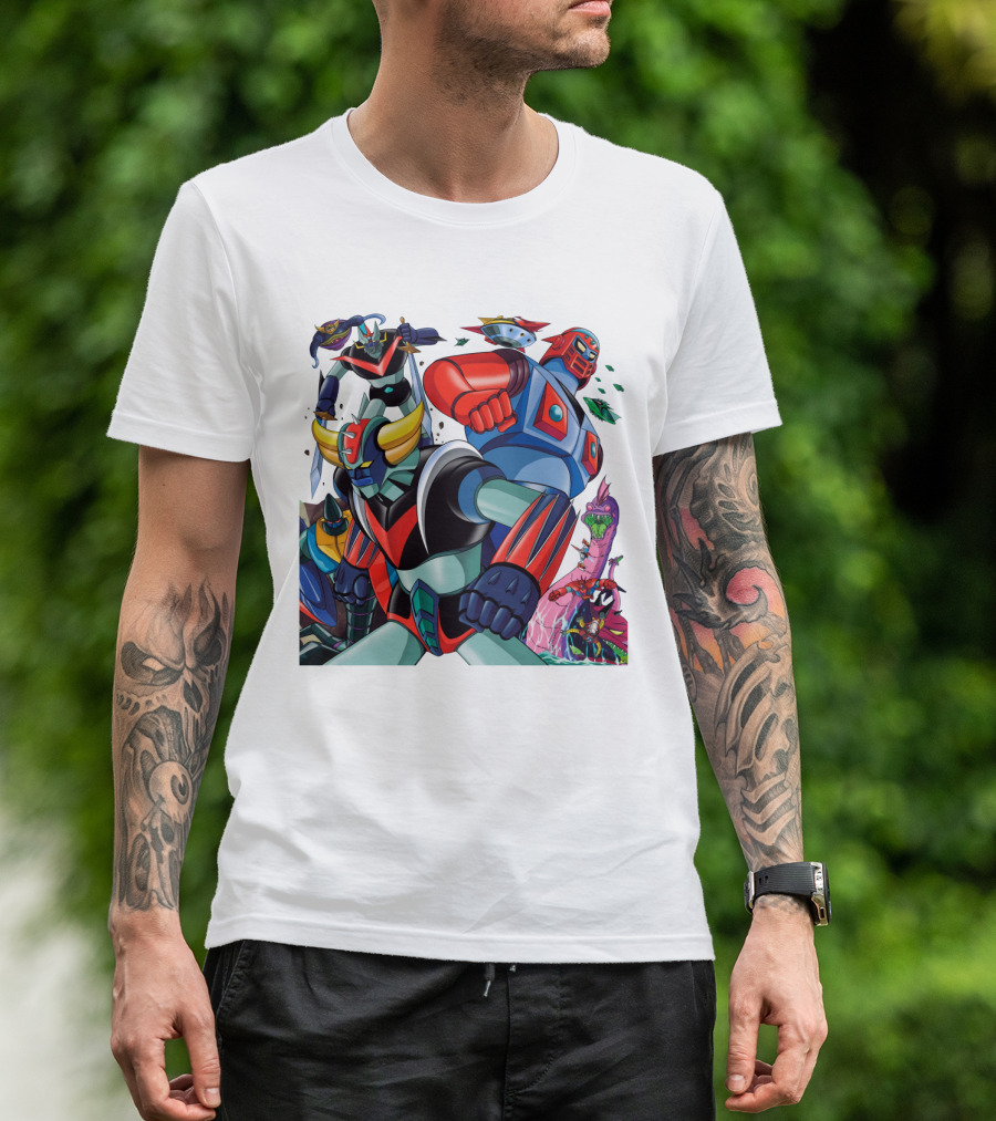 Mazinger Z Great Mazinger Boss Borot Koji Kabuto Tetsuya Tsurugi Iconic Robot Heroes Battle T-Shirt