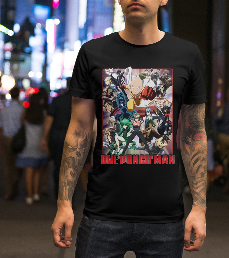 One Punch Man Cast Of Characters Ensemble T-Shirt