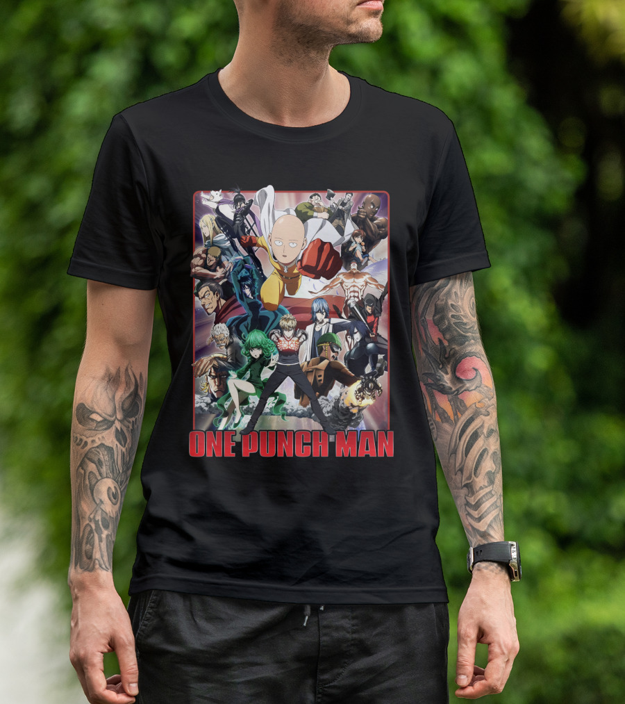 One Punch Man Cast Of Characters Ensemble T-Shirt