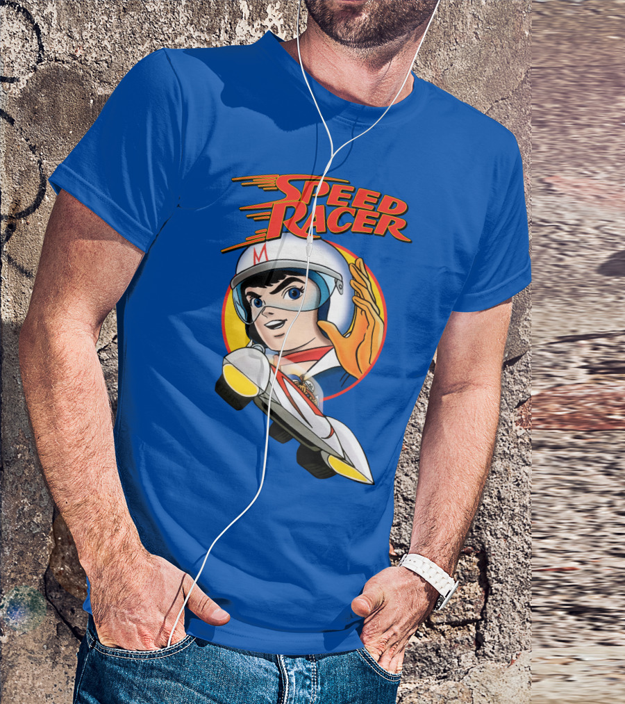 Speed Racer Character With Helmet And Car T-Shirt