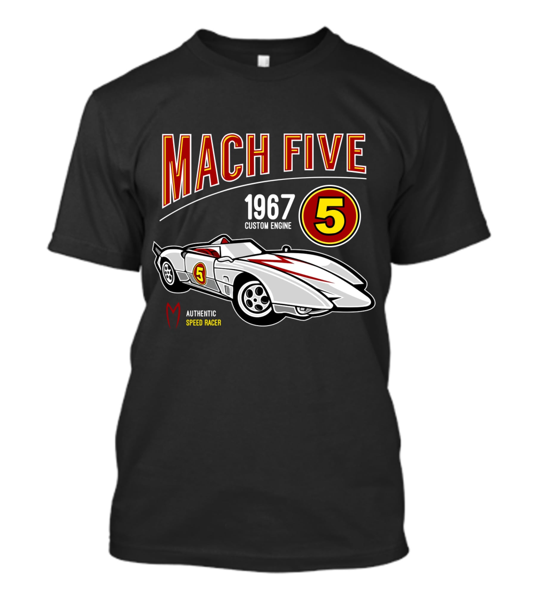 Mach Five 1967 Custom Engine Authentic Speed Racer T-Shirt