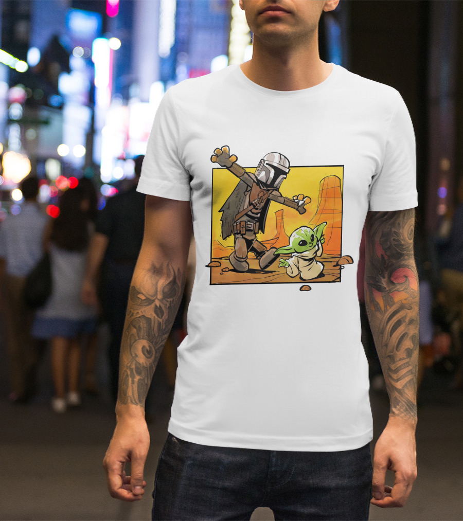 The Mandalorian And Grogu Desert Adventure Baby Yoda T-Shirt