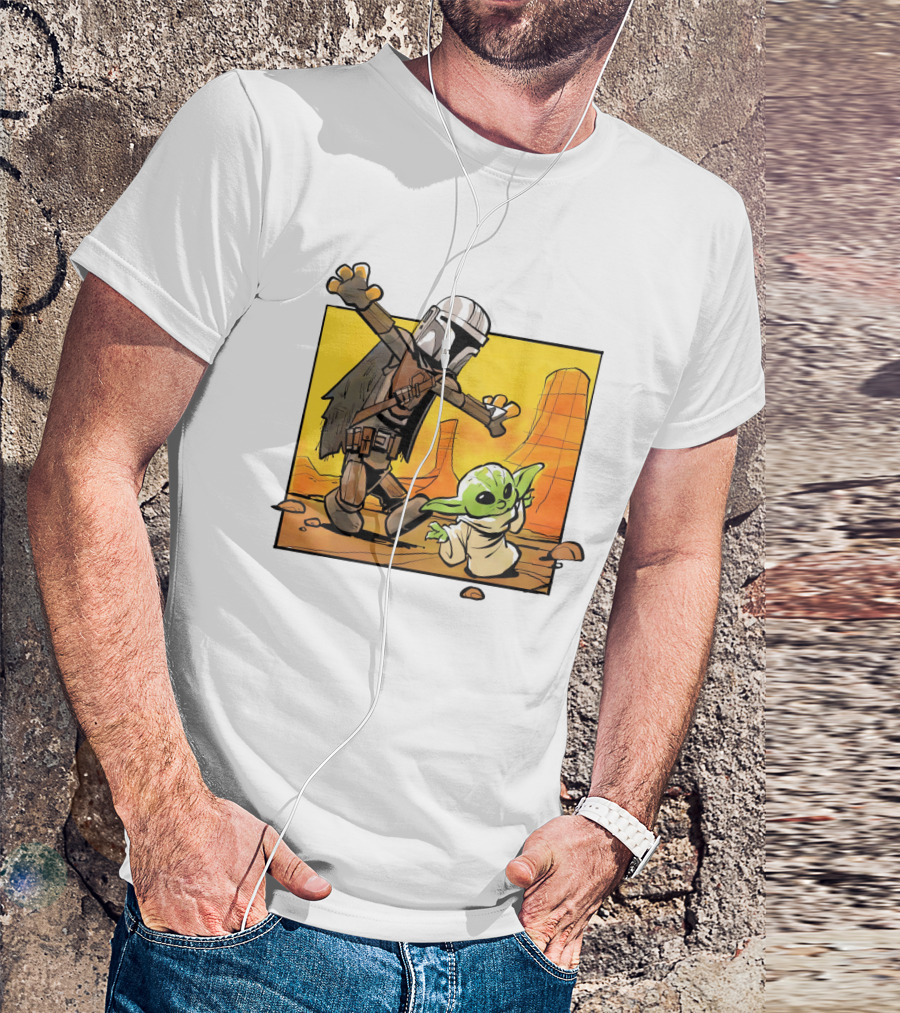 The Mandalorian And Grogu Desert Adventure Baby Yoda T-Shirt