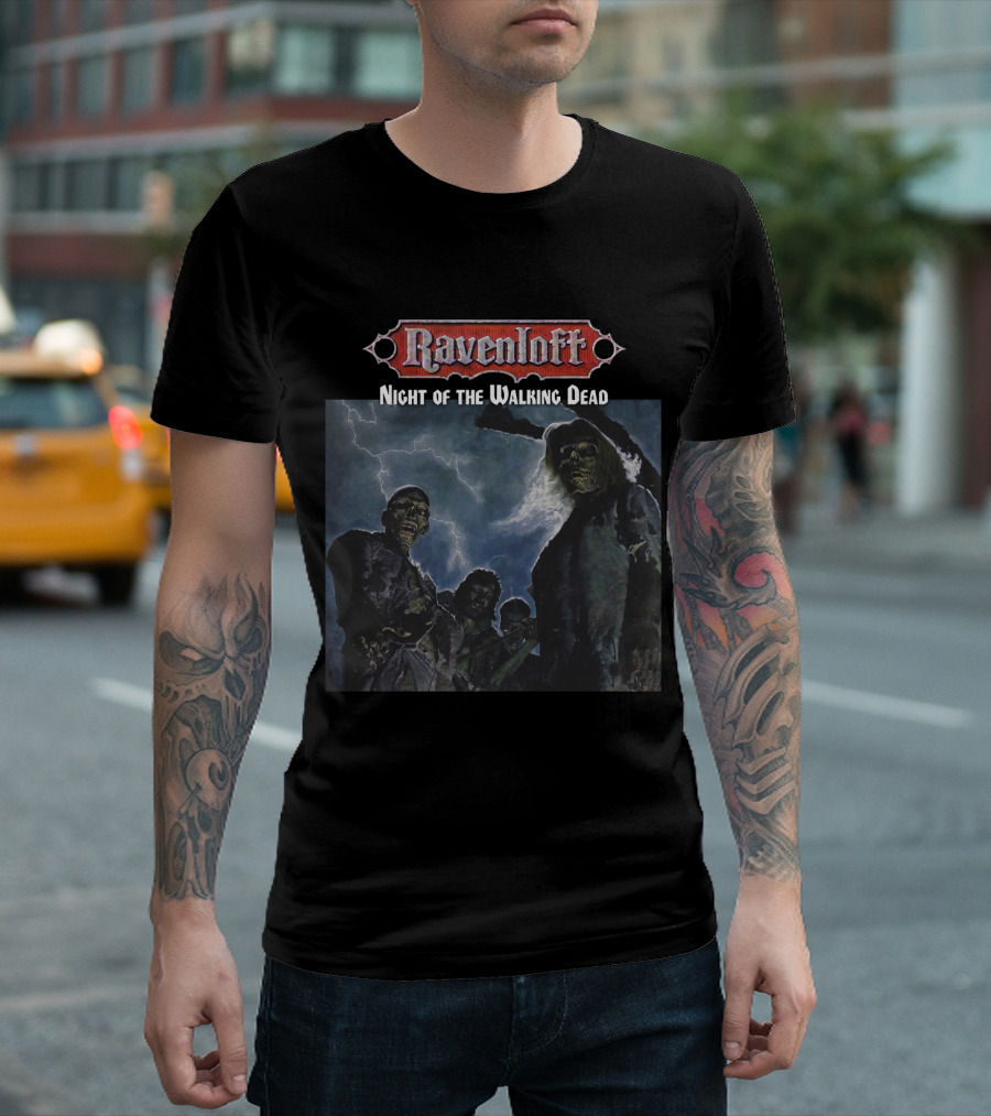 Ravenloft Night of The Walking Dead Zombie Apocalypse Scene T-Shirt