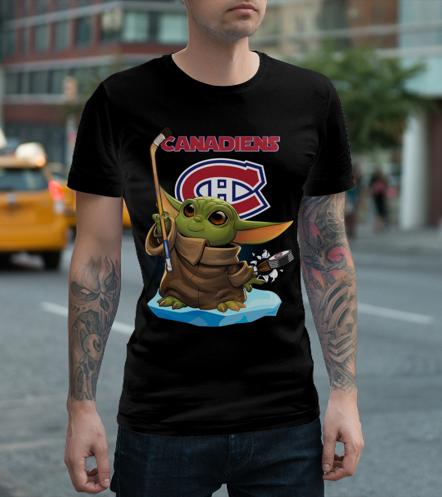 Baby Yoda Canadiens Hockey NHL Montreal Canadiens T-Shirt