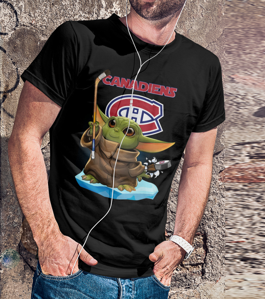 Baby Yoda Canadiens Hockey NHL Montreal Canadiens T-Shirt
