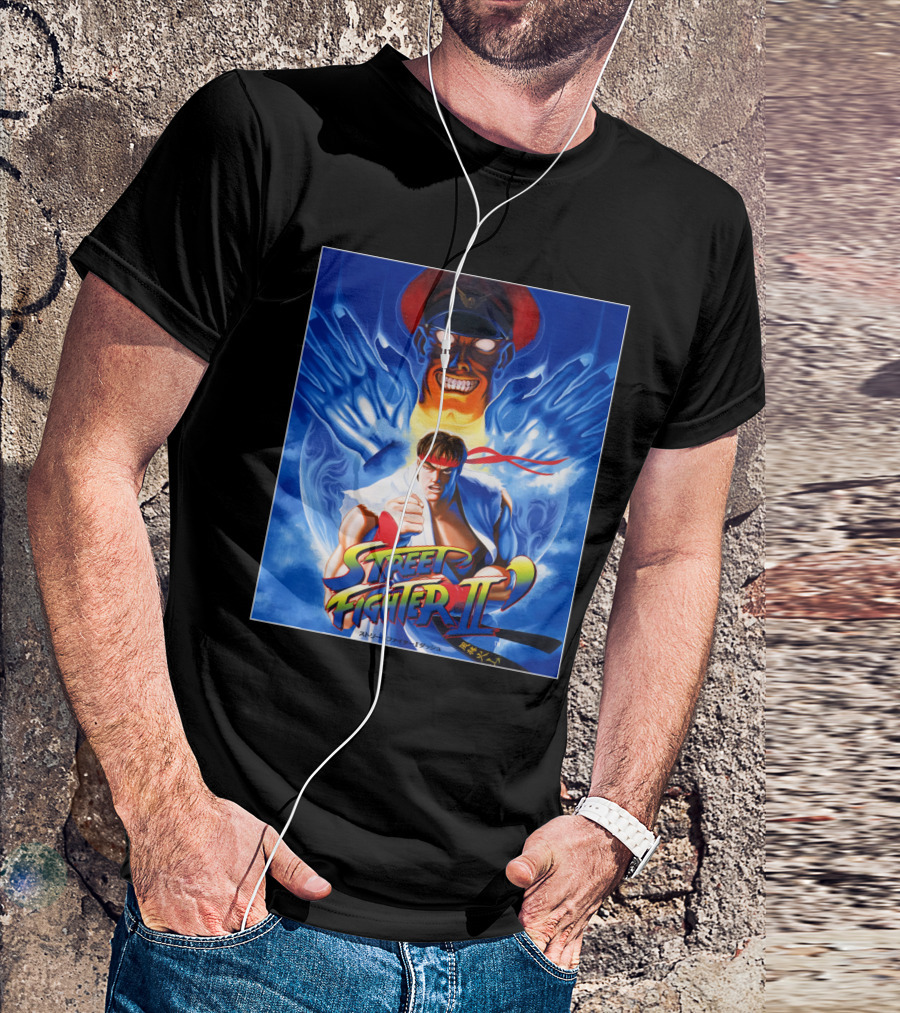 Street Fighter II Iconic Ryu And Bison Showdown T-Shirt