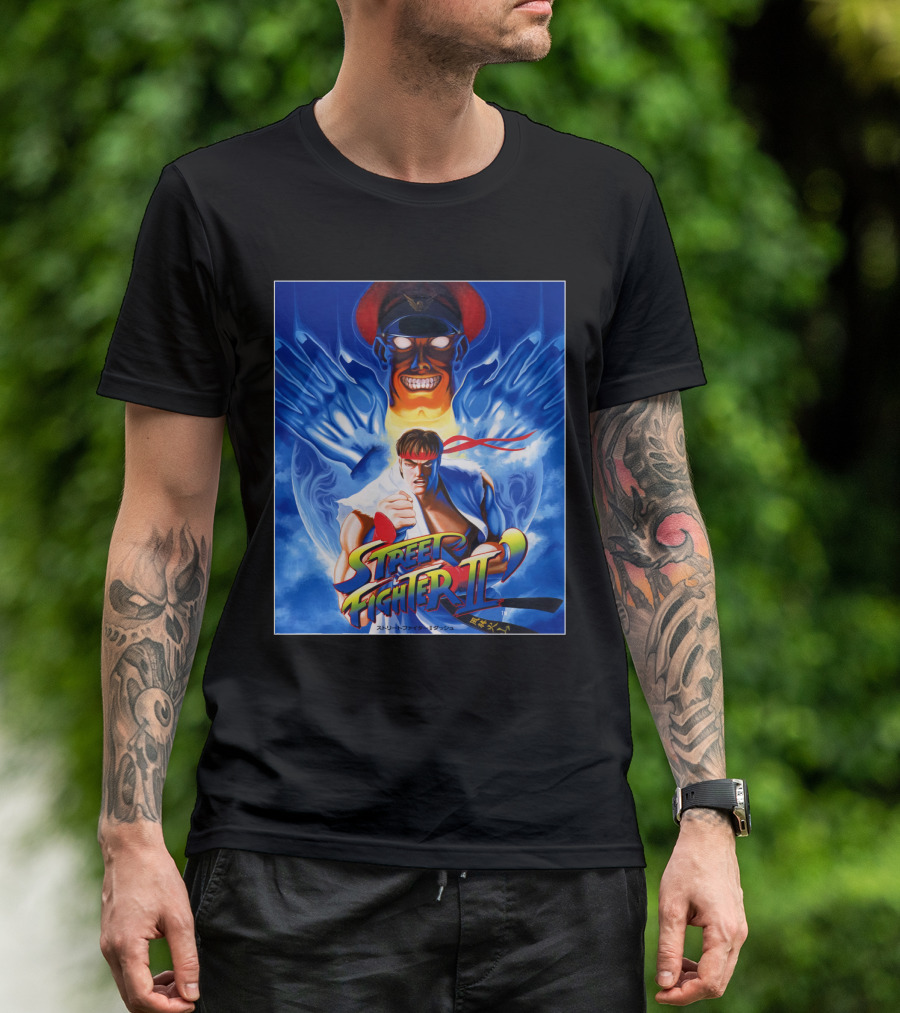 Street Fighter II Iconic Ryu And Bison Showdown T-Shirt