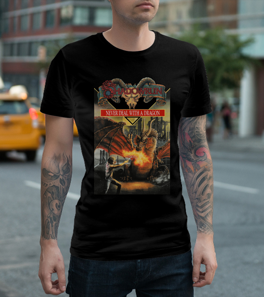 Shadowrun Never Deal with a Dragon T-Shirt