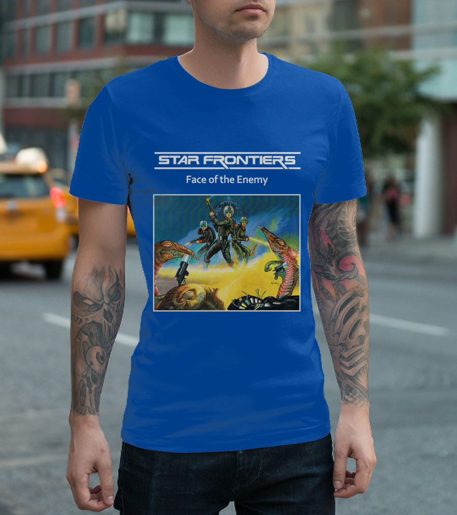 Star Frontiers Face Of The Enemy Alien Battle Scene T-Shirt