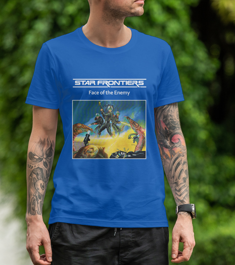 Star Frontiers Face Of The Enemy Alien Battle Scene T-Shirt