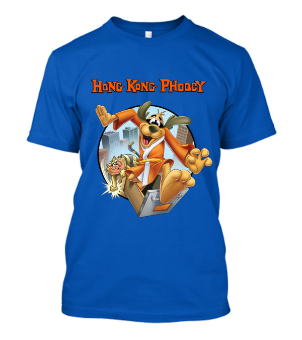 Hong Kong Phooey Animated Character In City Scene T-Shirt