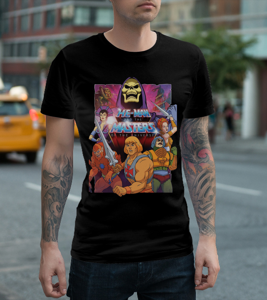 He-Man And The Masters Of The Universe Classic Characters And Skeletor T-Shirt