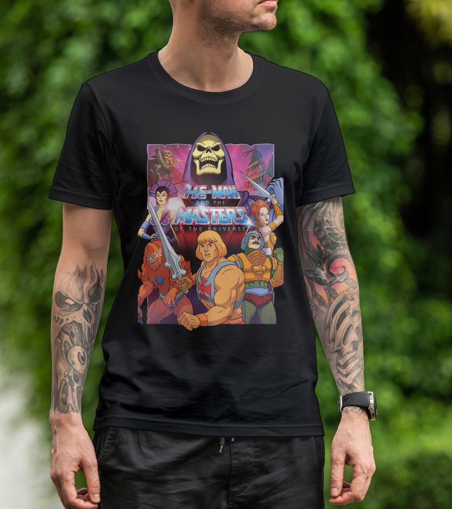 He-Man And The Masters Of The Universe Classic Characters And Skeletor T-Shirt