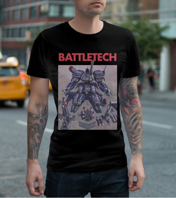 BATTLETECH Mech Assembly Scene T-Shirt