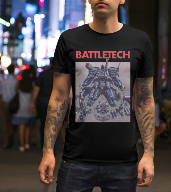 BATTLETECH Mech Assembly Scene T-Shirt