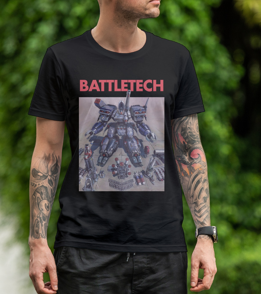 BATTLETECH Mech Assembly Scene T-Shirt