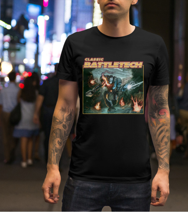 Classic BattleTech BTT 3055 Mech Warrior Action Scene T-Shirt