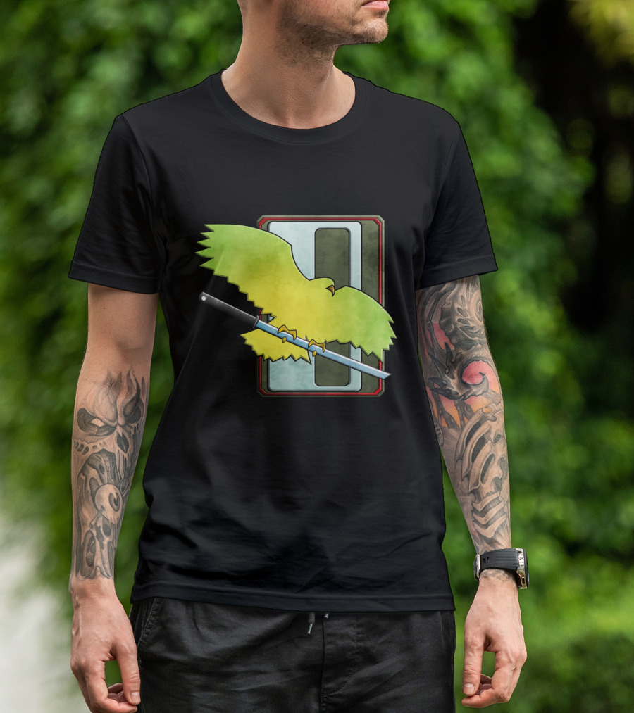 Clan Jade Falcon Battletech MechWarrior Green Falcon Sword Emblem T-Shirt