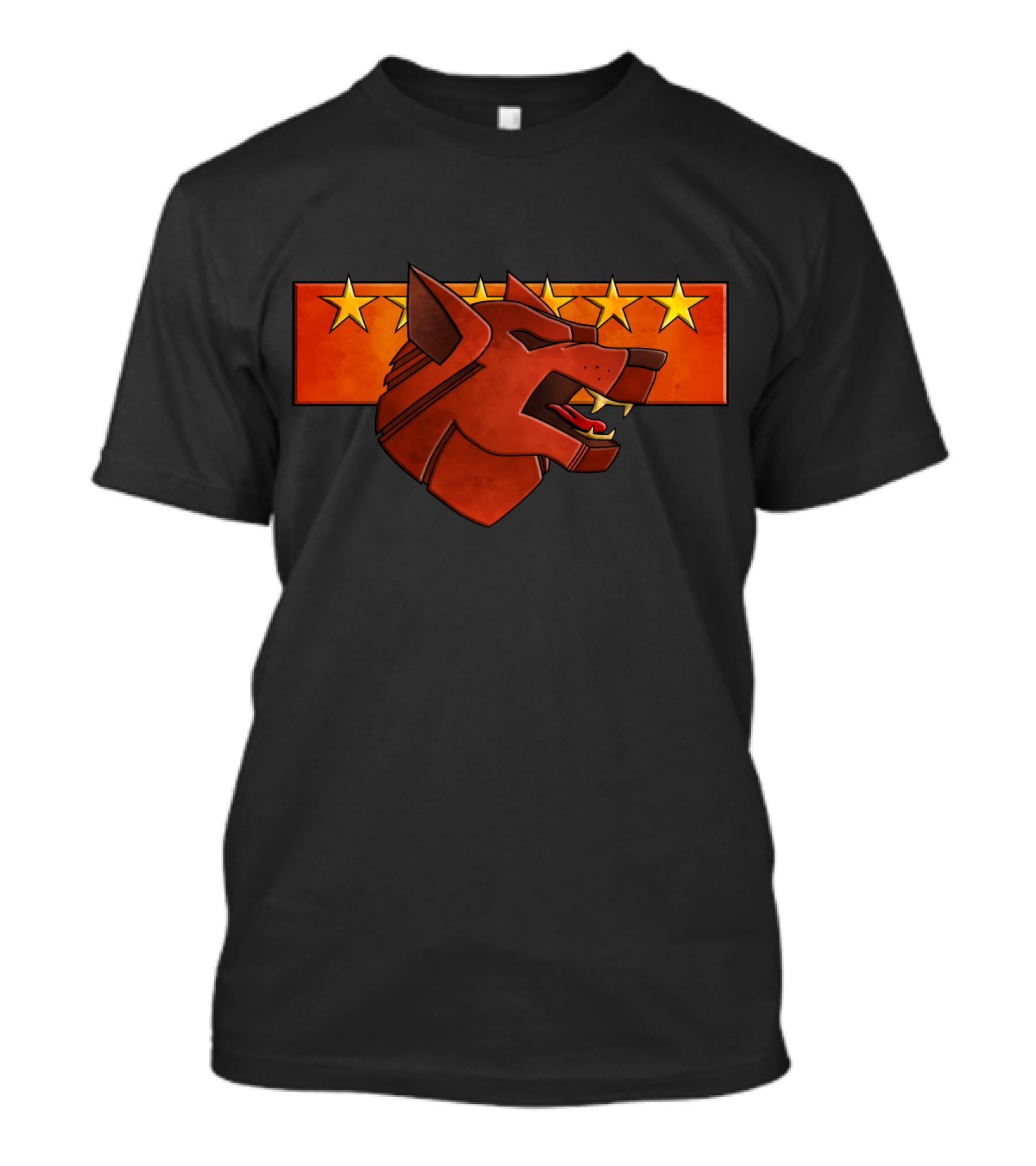 Clan Wolf Emblem Five Stars T-Shirt