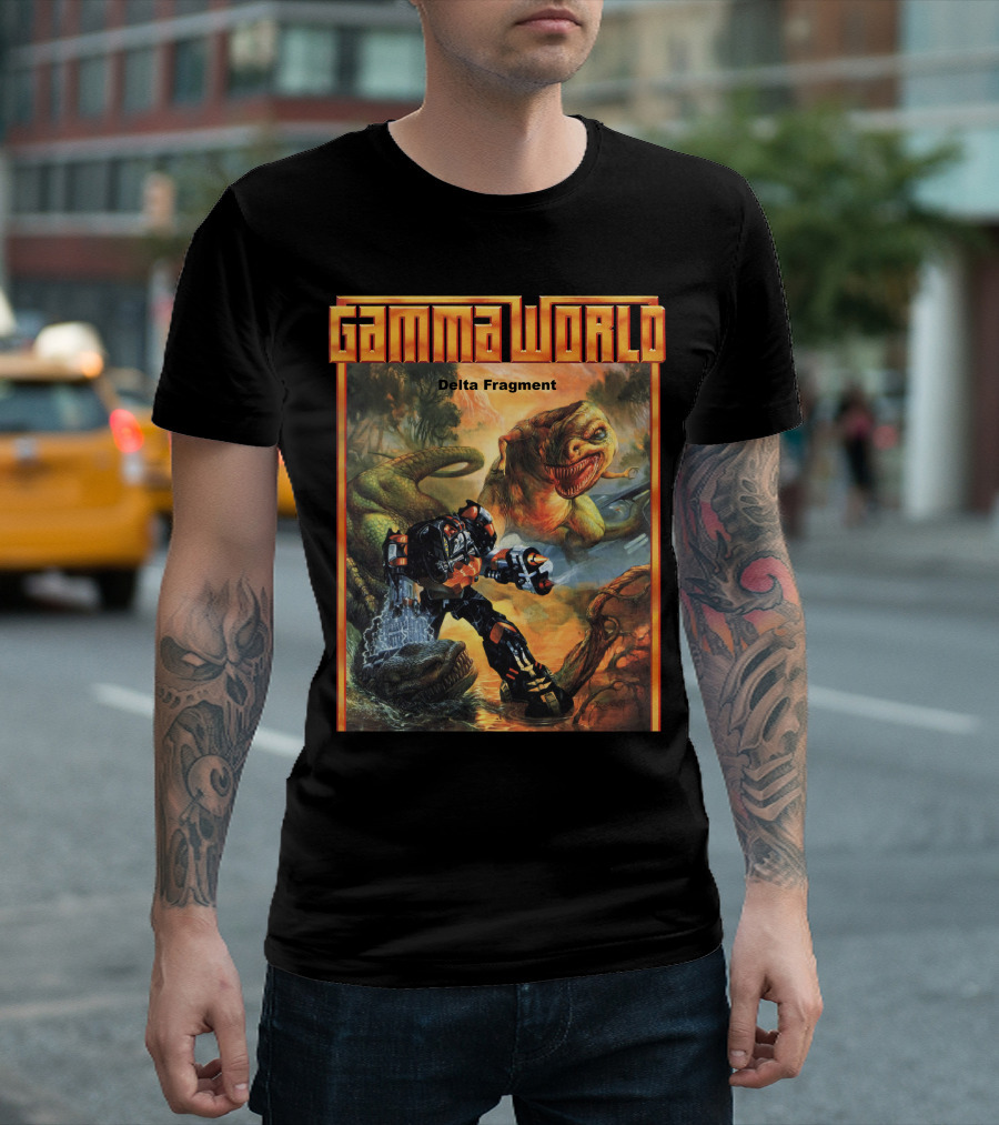 Gamma World Delta Fragment Mech Battle Dinosaur Display T-Shirt