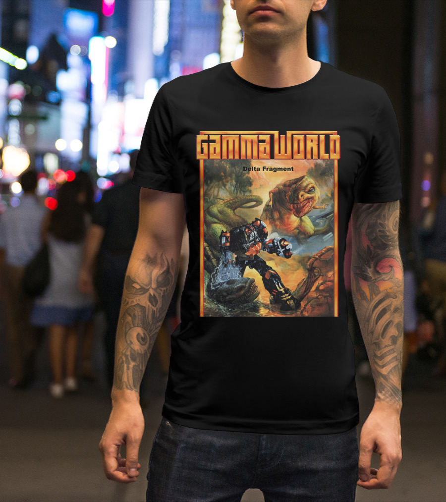 Gamma World Delta Fragment Mech Battle Dinosaur Display T-Shirt