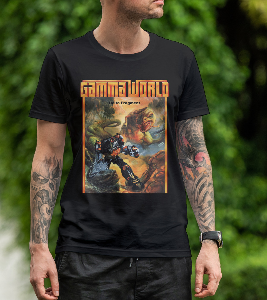 Gamma World Delta Fragment Mech Battle Dinosaur Display T-Shirt
