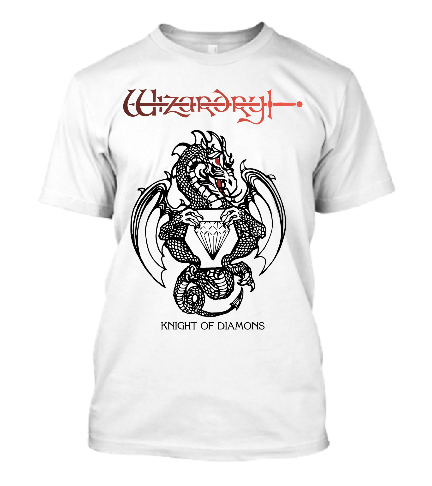 Wizardry Knight Of Diamons Dragon Holding Diamond T-Shirt