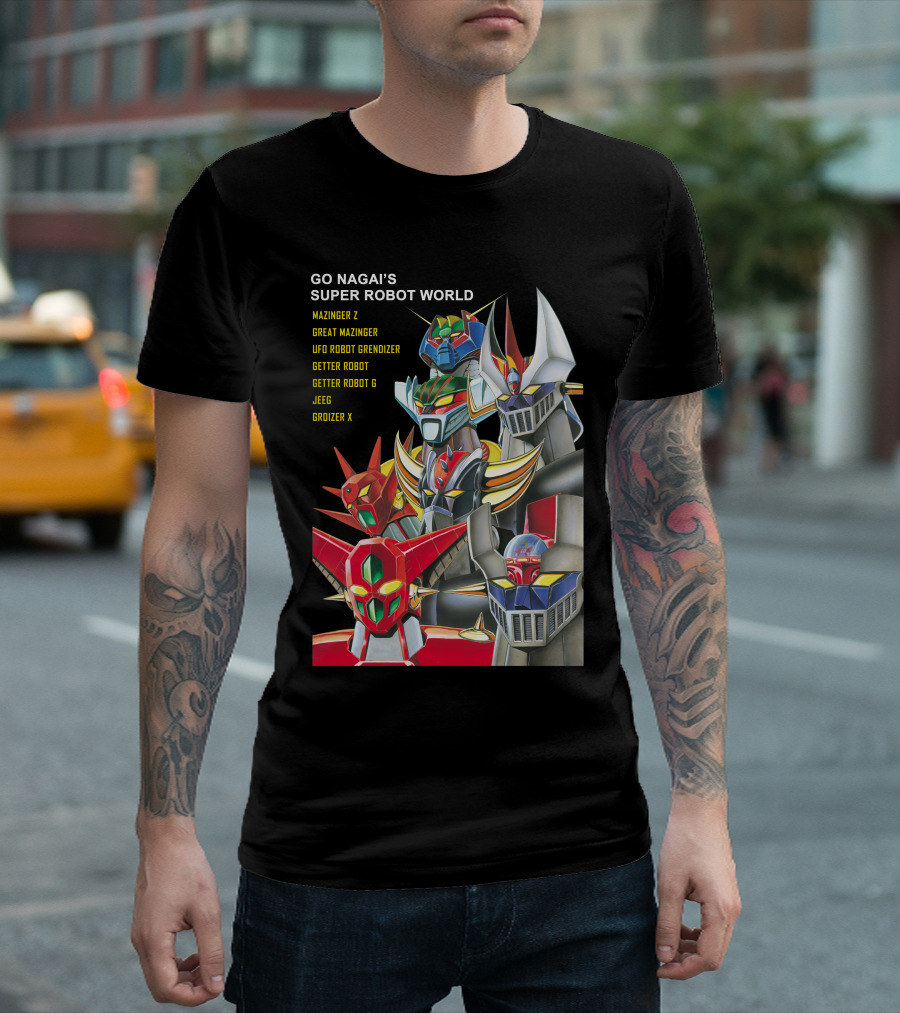 Go Nagai's Super Robot World Mazinger Z Great Mazinger UFO Robot Grendizer Getter Robot Getter Robot G Jeeg Groizer X T-Shirt