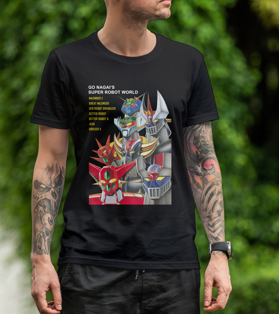 Go Nagai's Super Robot World Mazinger Z Great Mazinger UFO Robot Grendizer Getter Robot Getter Robot G Jeeg Groizer X T-Shirt