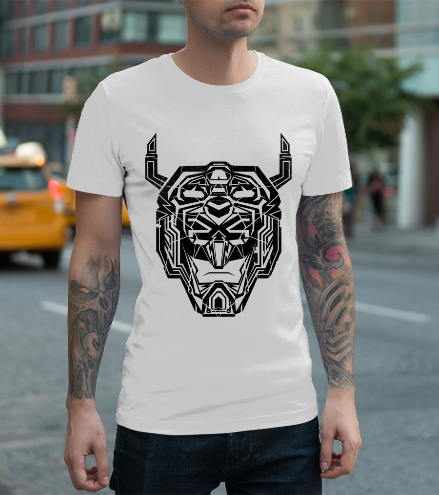 Voltron Head Geometric Lion Face T-Shirt