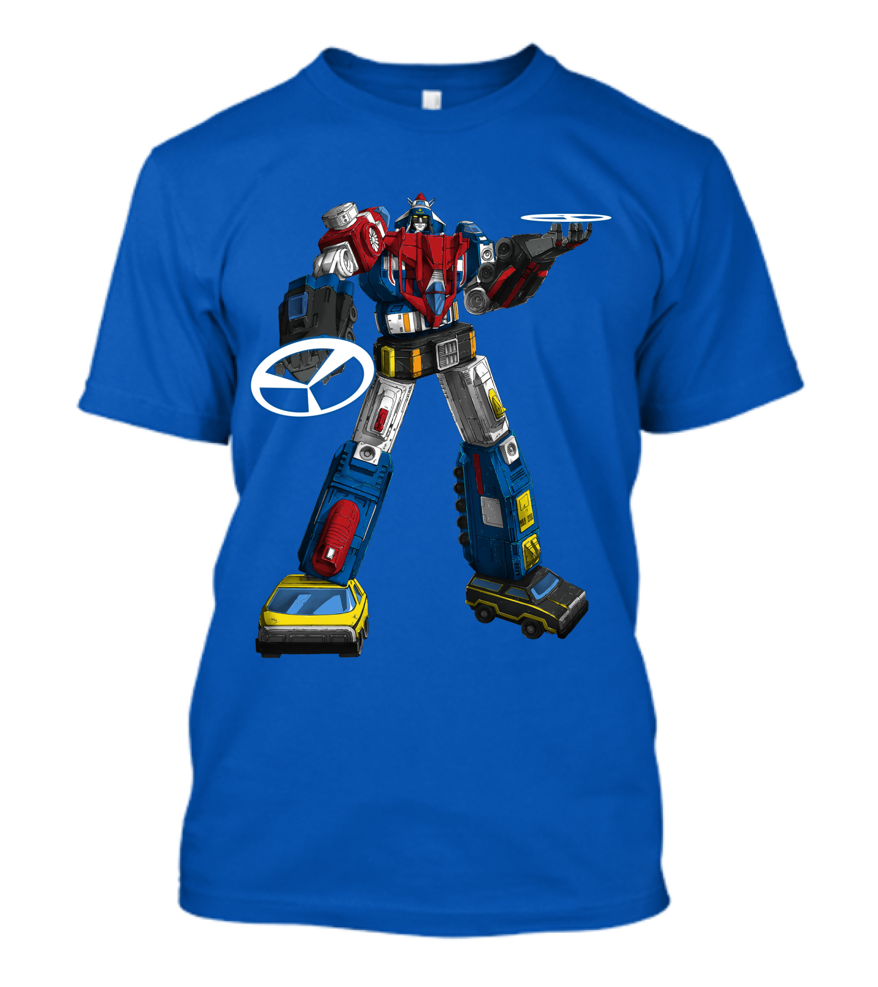 Voltron Vehicle Force Robot Giant Mecha With Cars And Helicopter Wheels T-Shirt