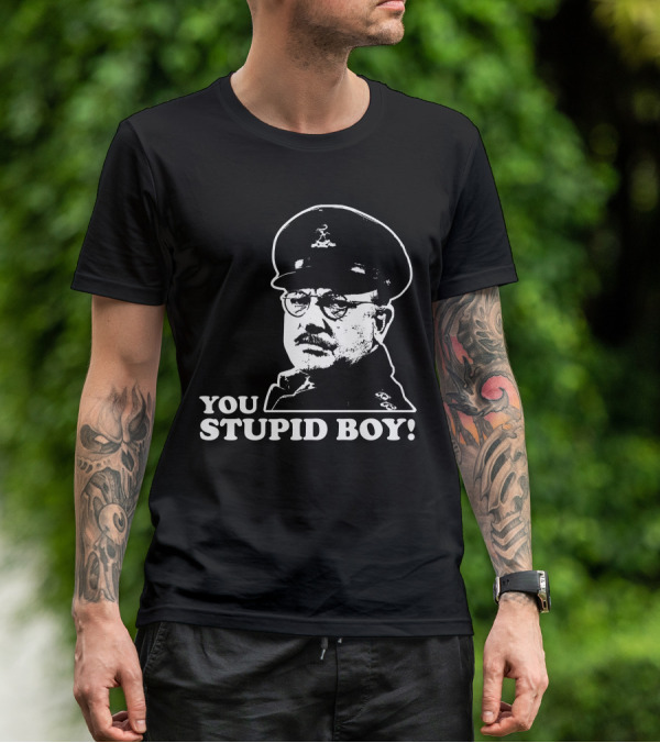 Dad's Army You Stupid Boy Classic Catchphrase T-Shirt