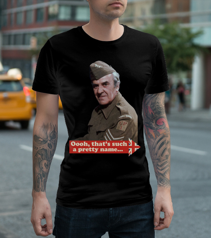Dad's Army Home Guard Oooh That's Such a Pretty Name British Flag T-Shirt