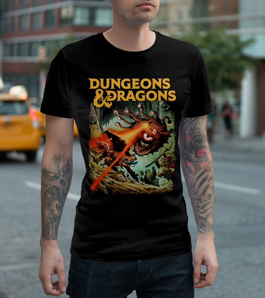 Dungeons And Dragons Beholder Battle Scene T-Shirt