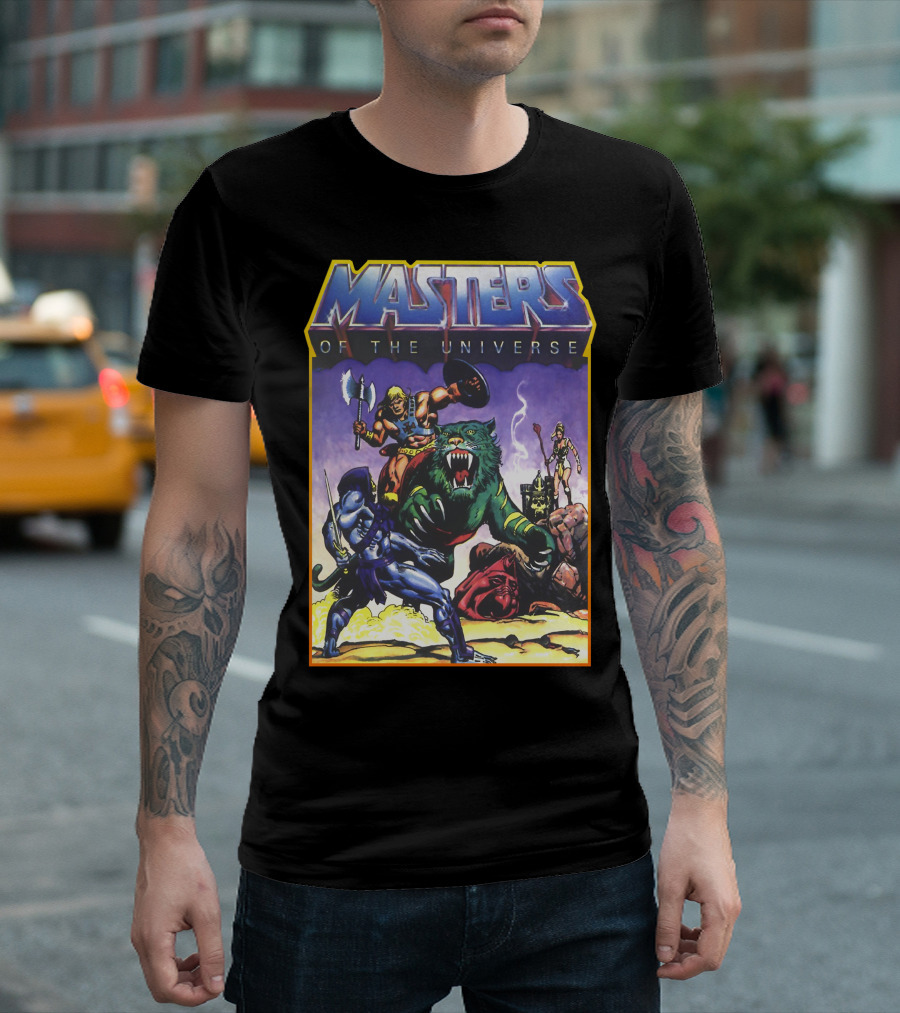 Masters Of The Universe He-Man Battle Cat Skeletor T-Shirt