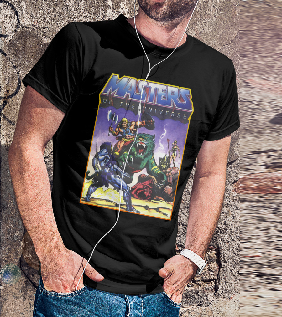 Masters Of The Universe He-Man Battle Cat Skeletor T-Shirt