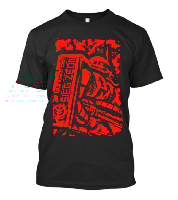 Gundam Zeon Red Mecha Design With Text Sieg Zeon T-Shirt