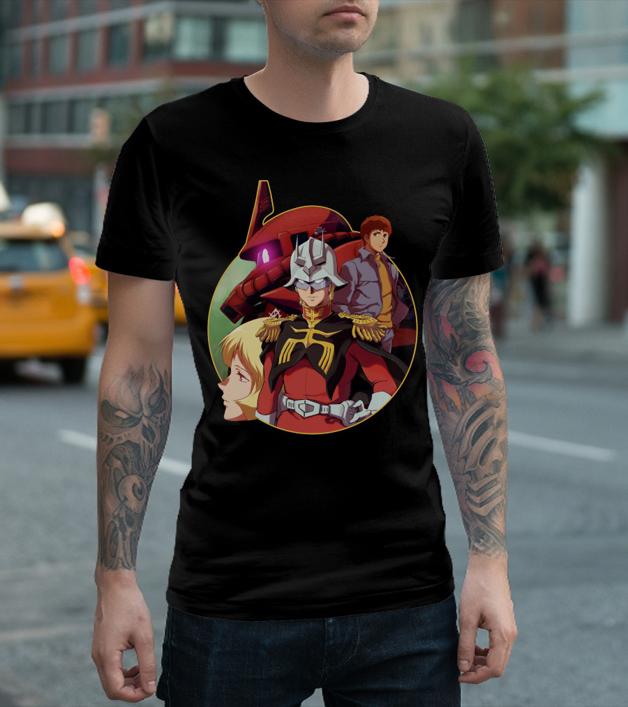 Mobile Suit Gundam The Origin Char Aznable And Amuro Ray Anime Characters T-Shirt