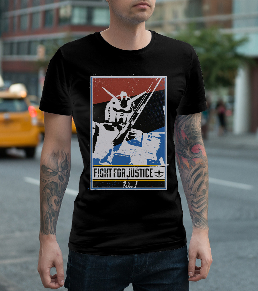 Fight for Justice Gundam Retro T-Shirt